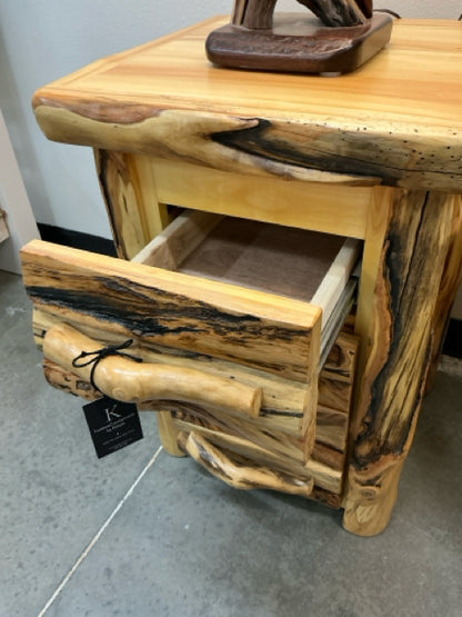 Knotty Aspen Nightstand