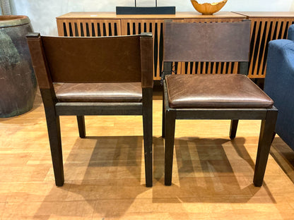 RH Leather Dining Chairs