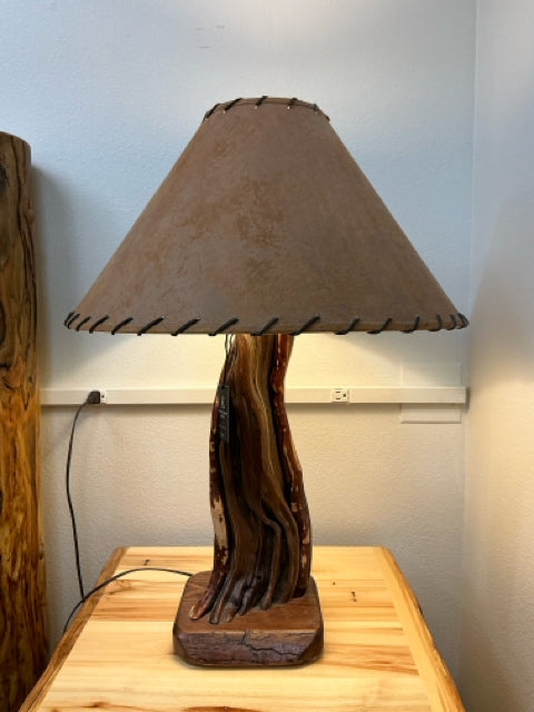 Pair Knotty Aspen Lamps